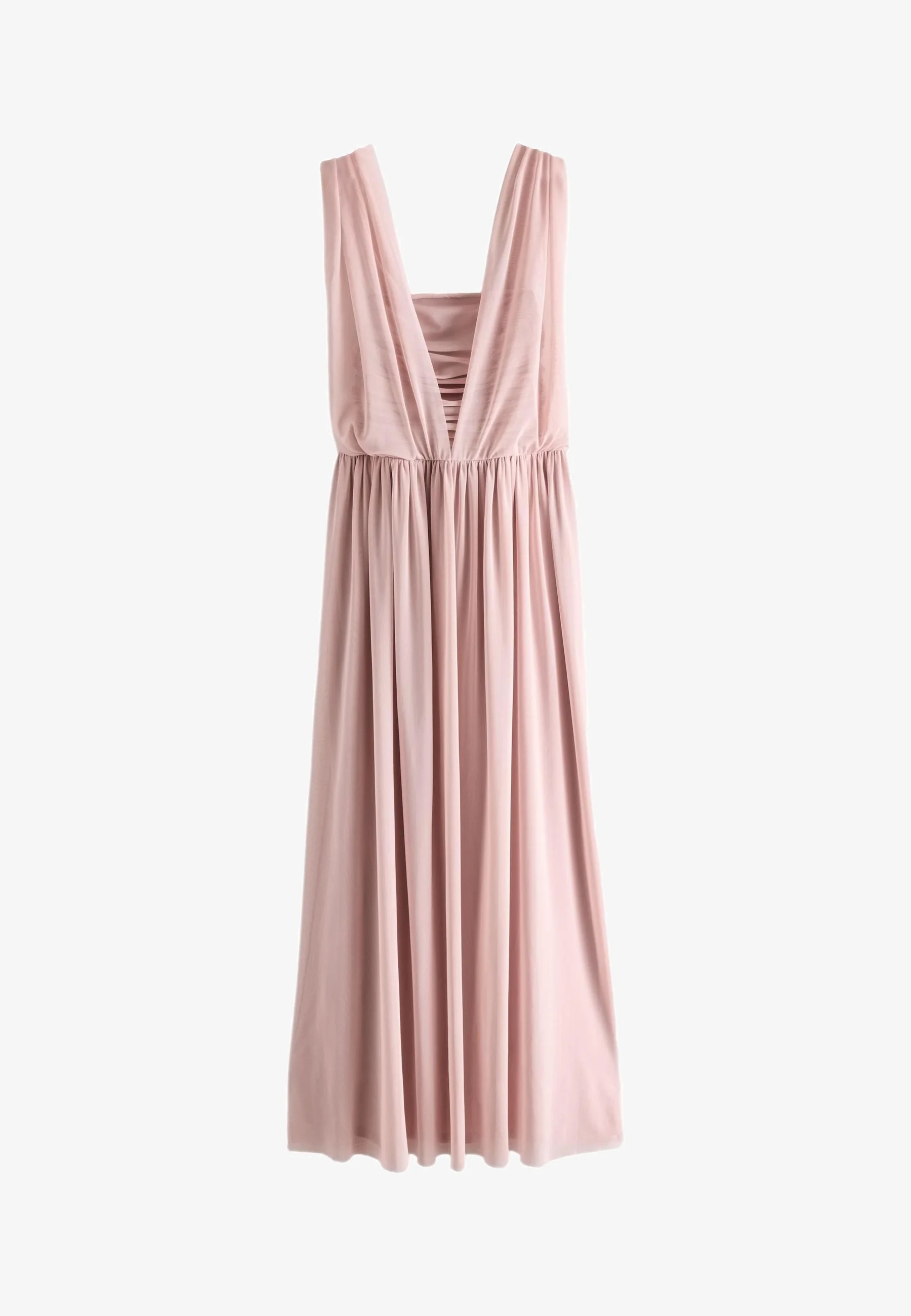 Next blush pink deep V-neck draped maxi dress
