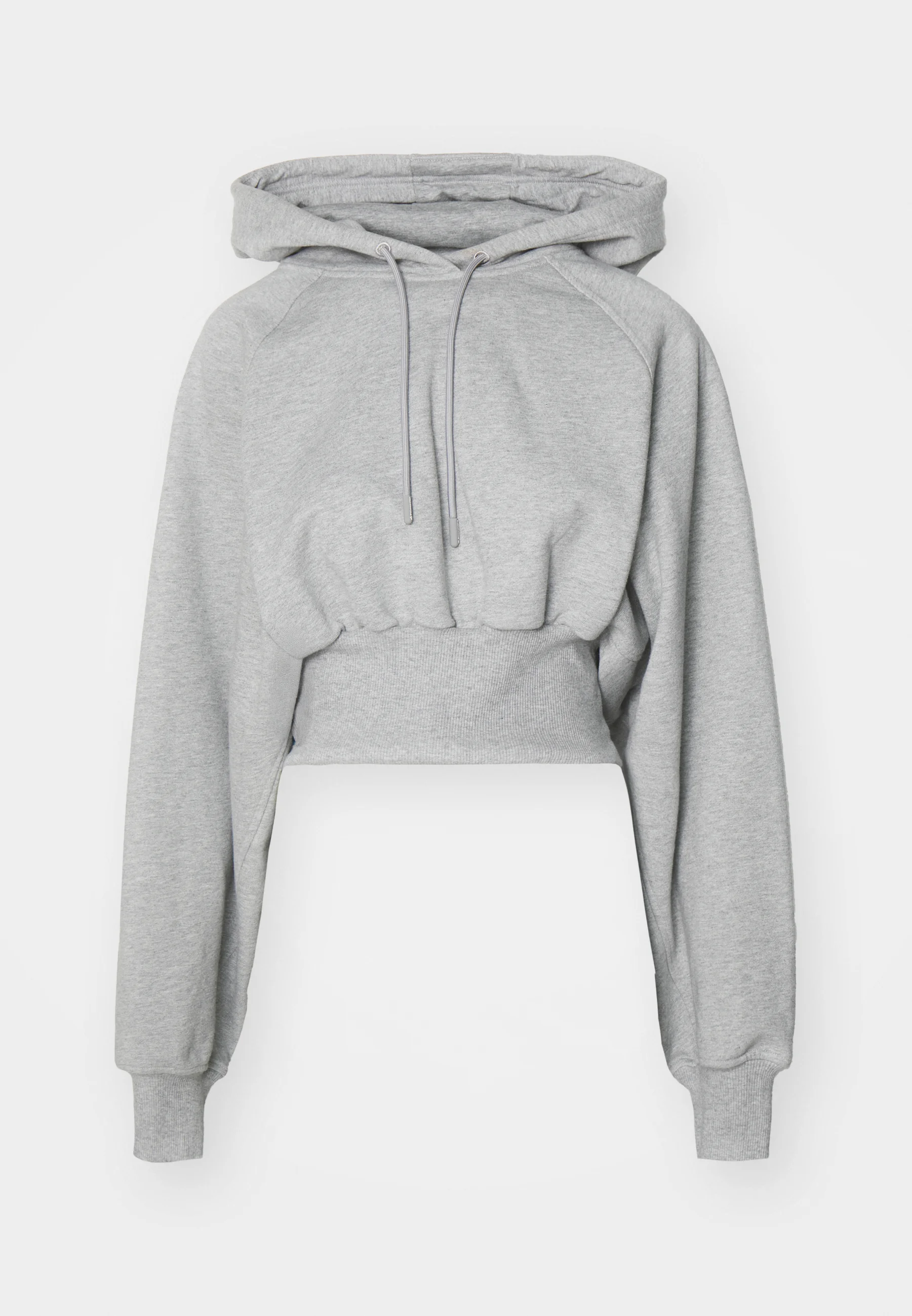 adidas by Stella McCartney grey cropped hoodie with cinched waist
